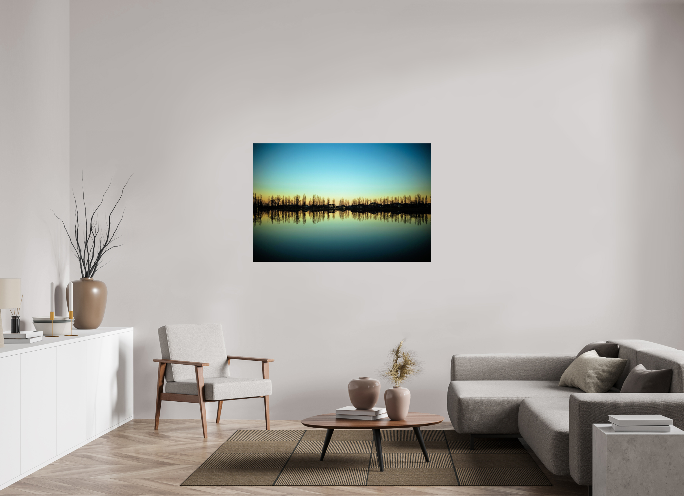 54 x 36″, Photo Print On Fuji Crystal DP II Caucasus Mirror: Twilight in Nalchik