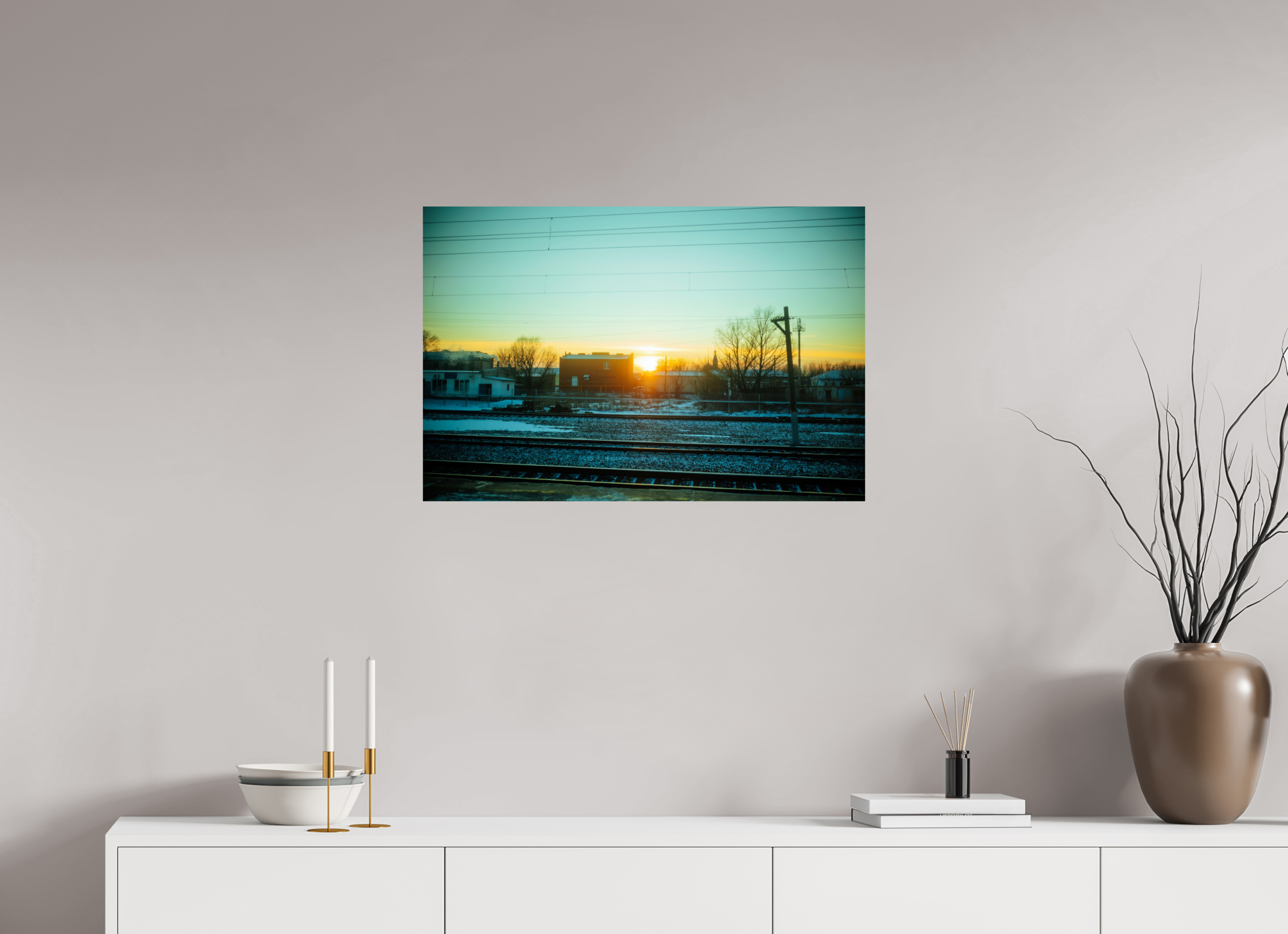 30 x 20″, Photo Print On Fuji Crystal DP II Trans-Siberian Gold: Sunset from the Rails