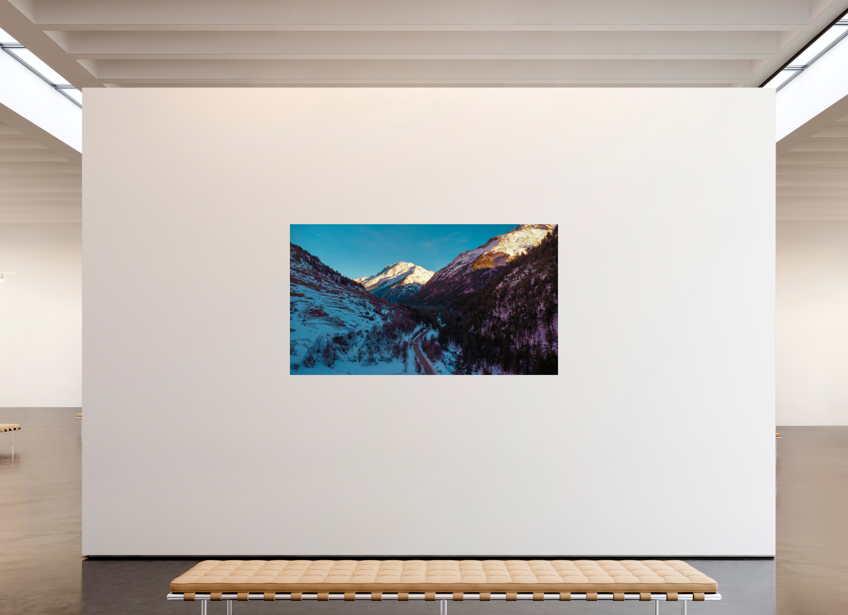 80 x 45″, Photo Print On Fuji Crystal DP II The Road to Elbrus: A Path Through the Clouds