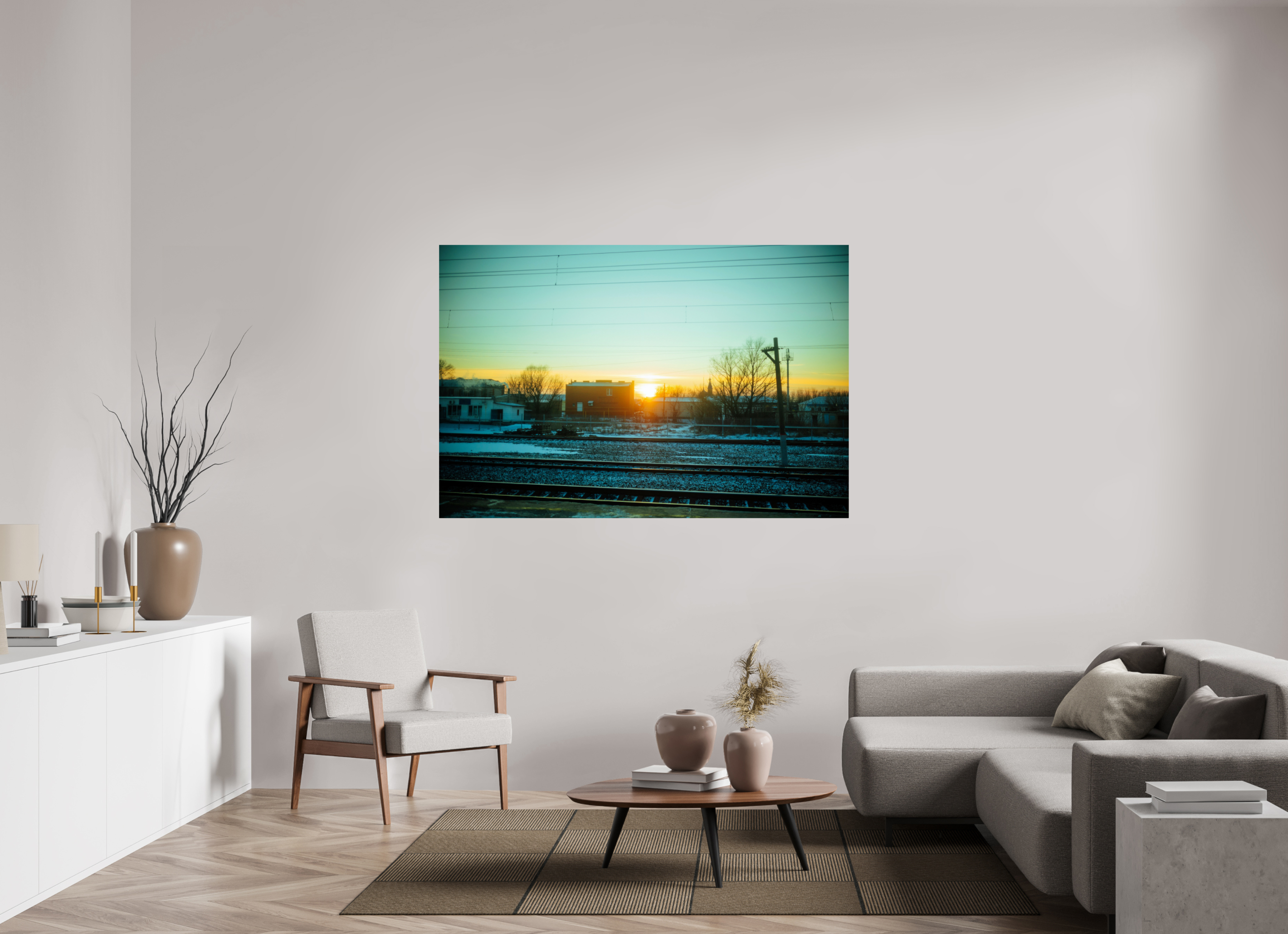 66 x 44″, Photo Print On Fuji Crystal DP II Trans-Siberian Gold: Sunset from the Rails