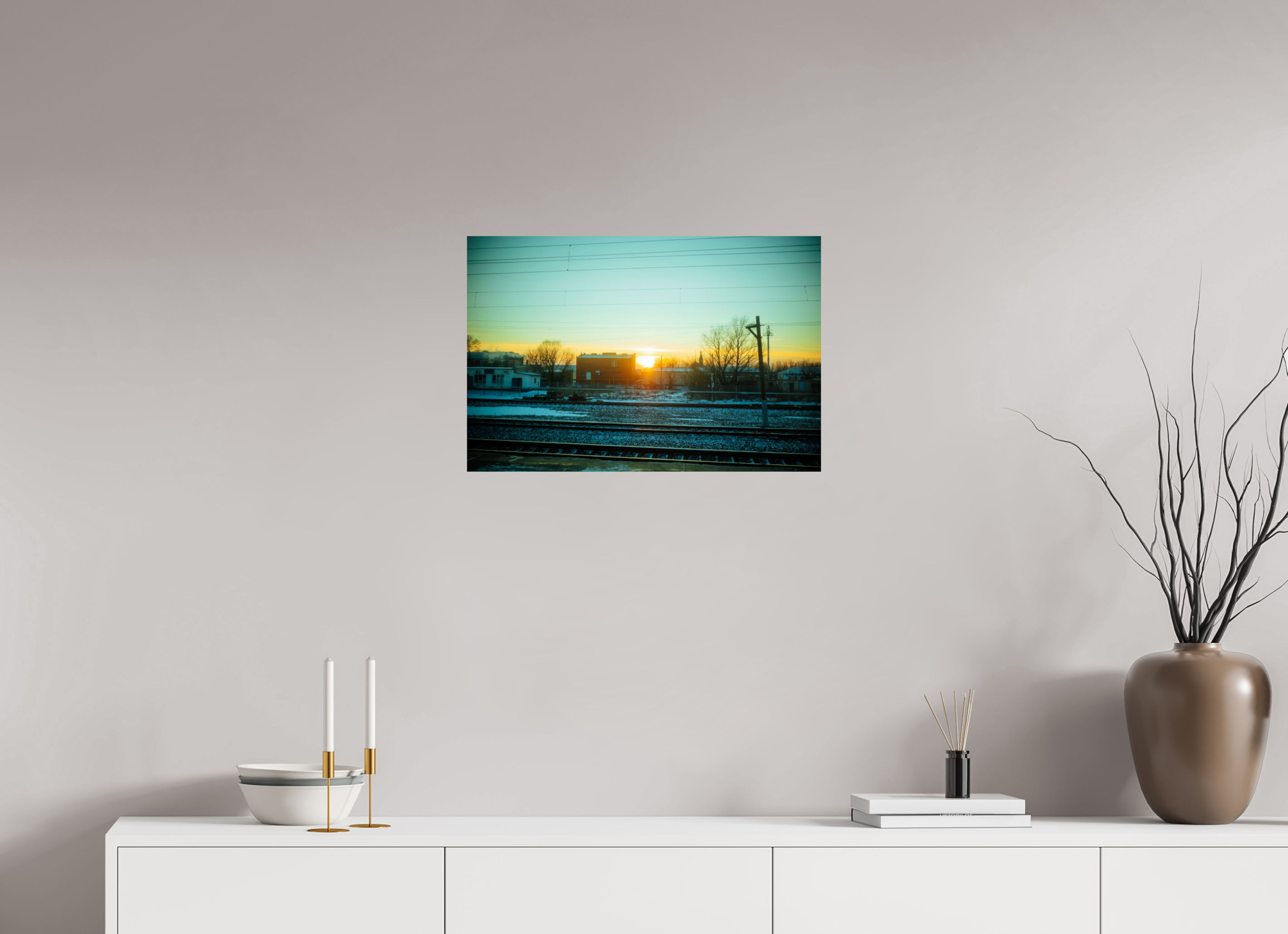 24 x 16″, Photo Print On Fuji Crystal DP II Trans-Siberian Gold: Sunset from the Rails