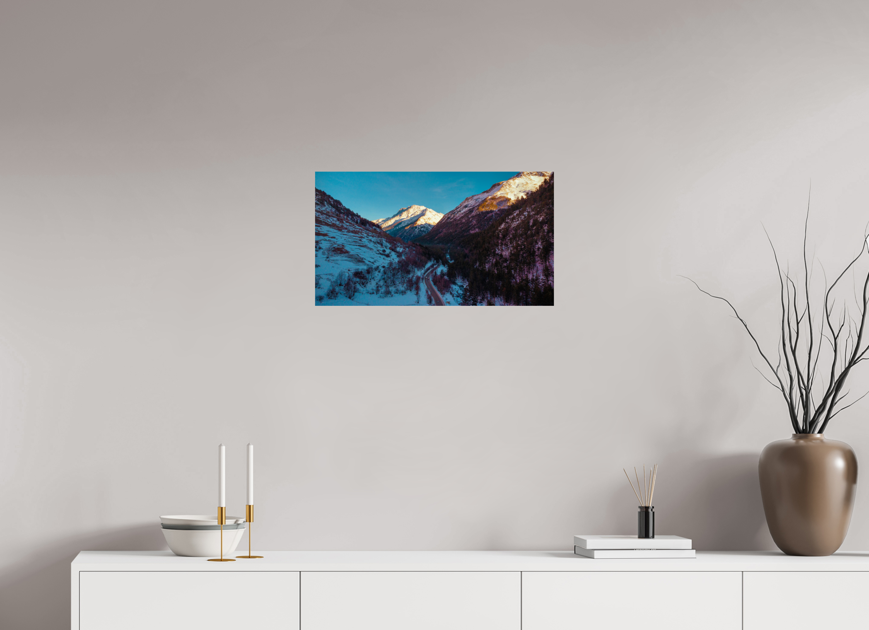 24 x 13.5″, Photo Print On Fuji Crystal DP II The Road to Elbrus: A Path Through the Clouds