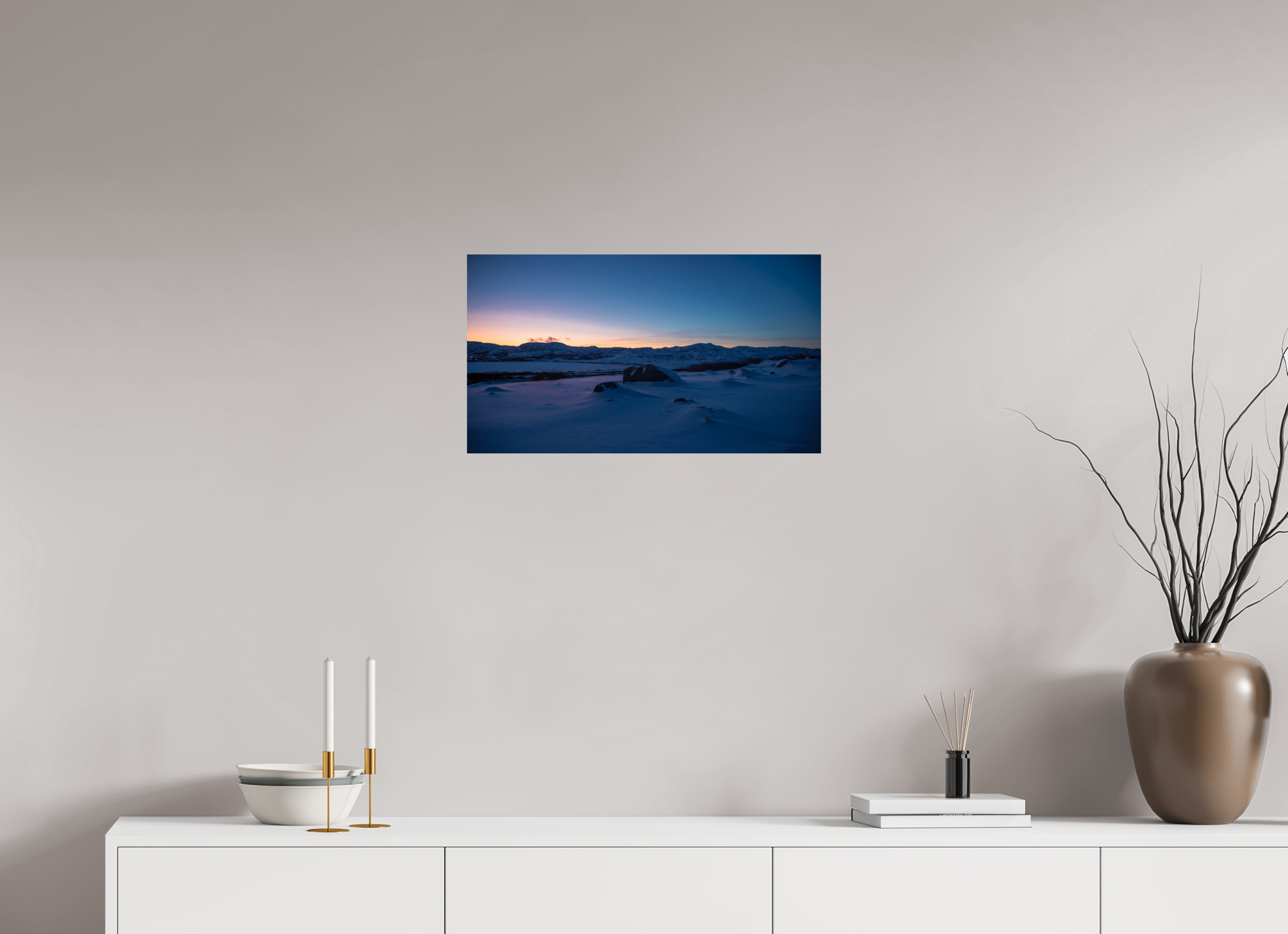 24 x 13.5″, Photo Print On Fuji Crystal DP II Arctic Dawn: The Sleeping Tundra