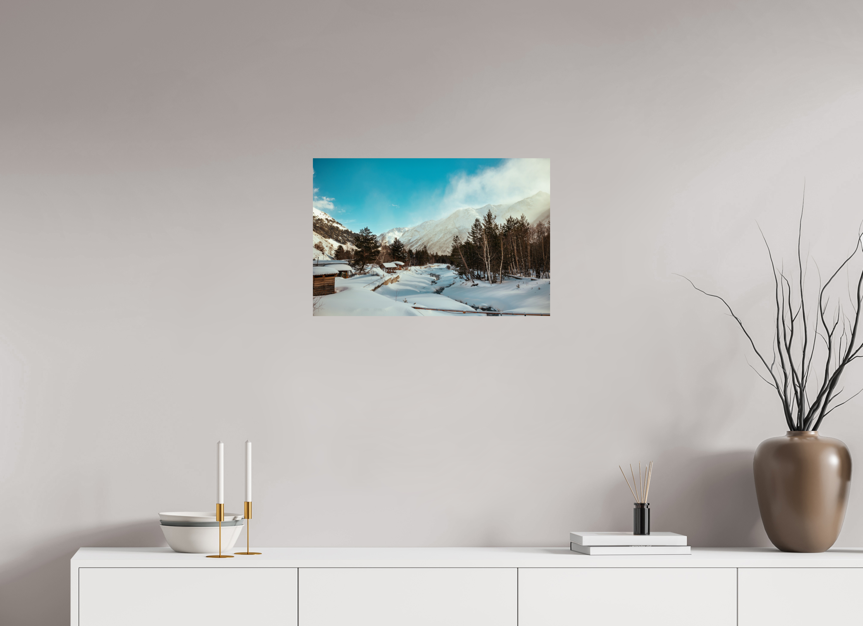 24 x 16″, Photo Print On Fuji Crystal DP II Winter in Elbrus
