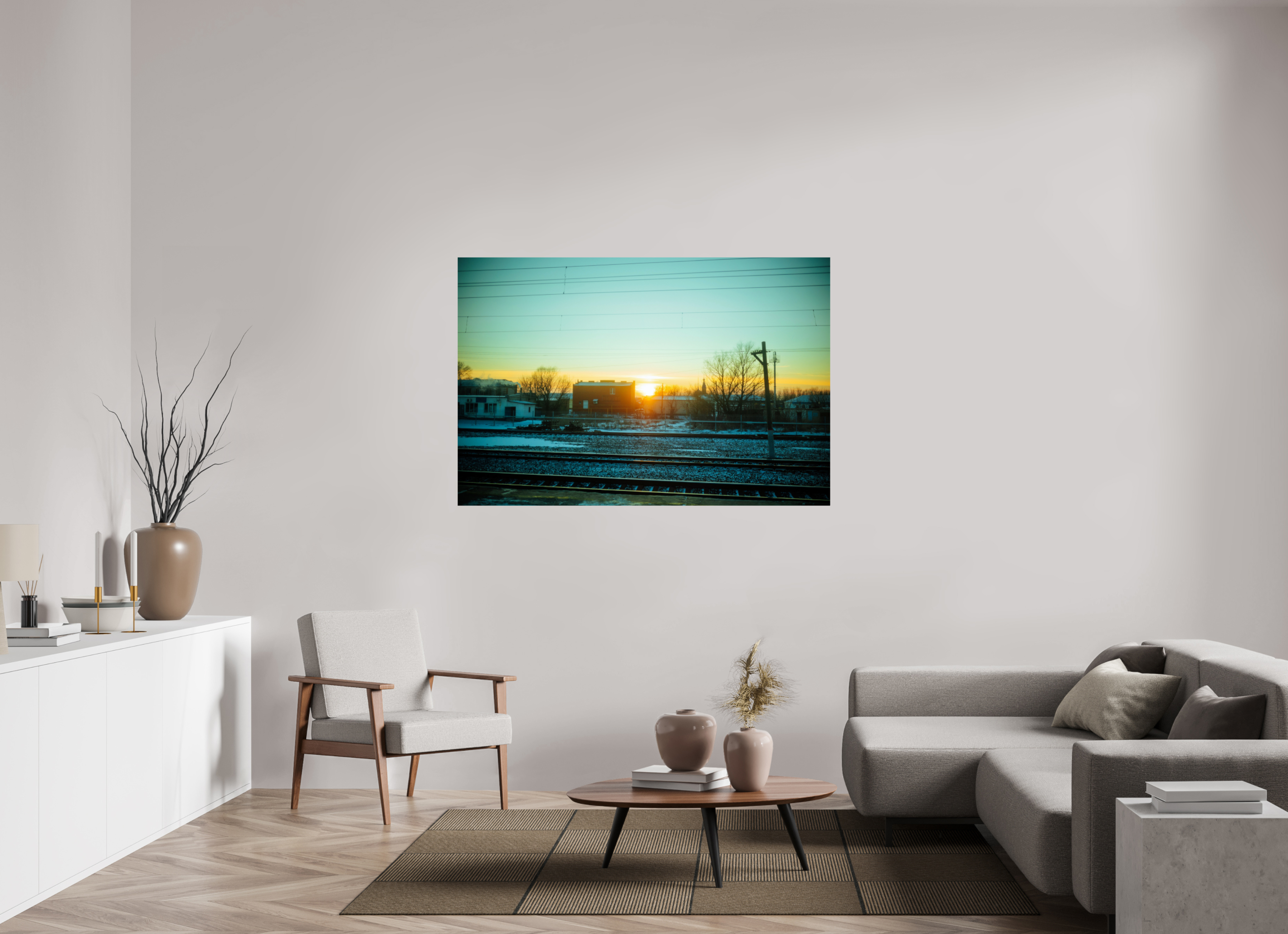 60 x 40″, Photo Print On Fuji Crystal DP II Trans-Siberian Gold: Sunset from the Rails